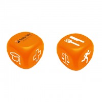 Promo 5cm Dice shaped PU Anti Stress Ball for adult stress relief and kids toy